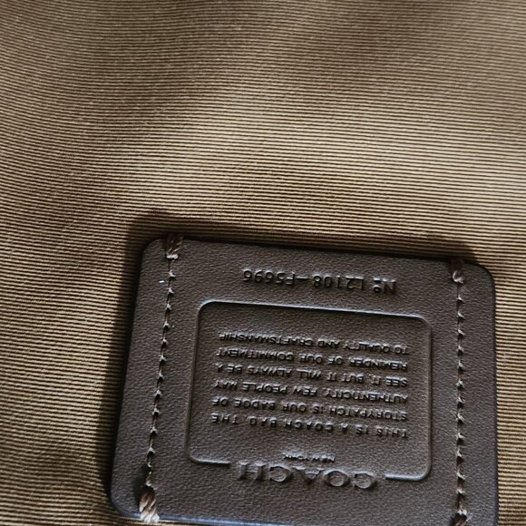 Coach Signature Khaki Shoulder Bag Purse - Picture 14 of 15